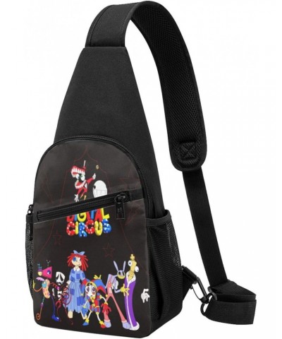 Crossbody Chest Bag The Cartoon Amazing Funny Digital Comedy Circus Sling Backpack Shoulder Bag Waist Bags Travel Hiking Spor...