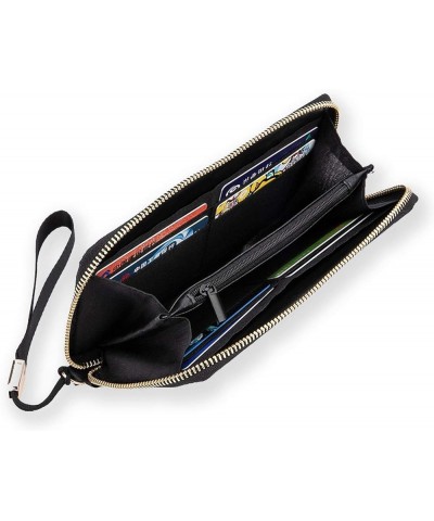 Long Clutch Wallet, Long Handbag with Wristlet Strap, PU Leather Zip Purse Multi 20 $20.39 Wristlets