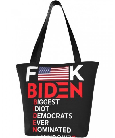 Fuck Biden Fuck You For Voting Him Fashion Shoulder Bag Large Capacity For Man Or Woman $20.59 Totes