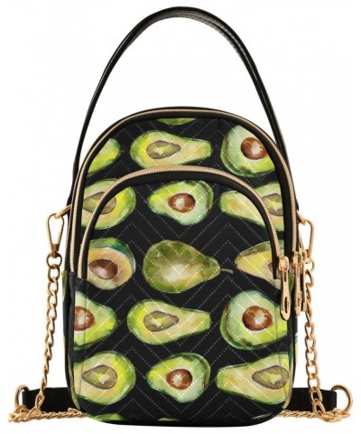 Cell Phone Purse Avocado Funny Watercolor Crossbody Handbag Durable Shoulder Bag Sturdy Travel Pouch Compact Chic Bag for Wom...