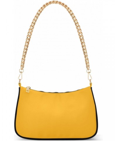 Yellow Shoulder Handbags for Women,Women Chain Shoulder Bags,Ladies Tote Handbag Purse $12.30 Shoulder Bags