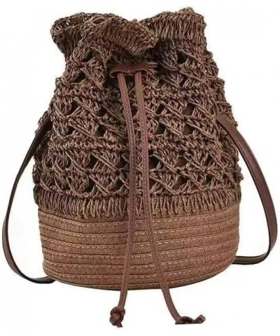 Women Straw Handbag Summer Beach Rattan Tote Bag Crossbody Shoulder Top Handle Handbag Handmade Purse Light Phone Bag (Color ...