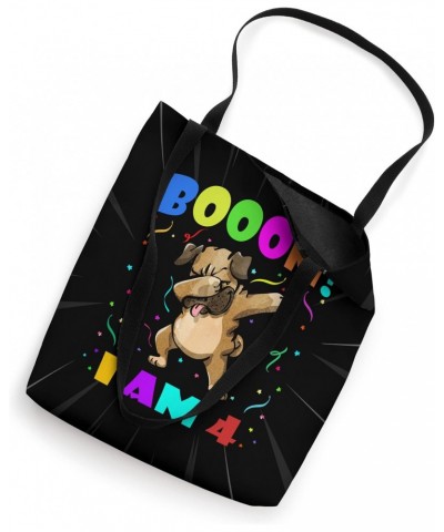 Dabbing Pug - Booom! I Am 4 Boys Girls 4th Birthday Party Tote Bag $13.94 Totes