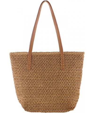 Handbag Pretty Daily Collocation Women Summer Beach Tote Shoulder Bag Brown $8.51 Totes