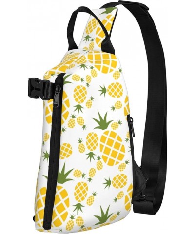 Llama Cactus Wallpaper Sling Bags For Men And Women, Chest Bag Crossbody Sling Daypack For Hiking Bike Travel Pineapple Fruit...