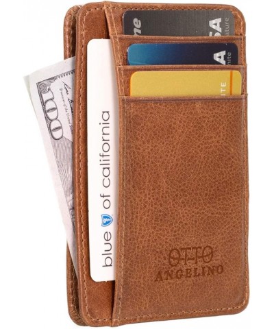 Genuine Leather Wallet Cardholder Bank Cards, Money, Driver's License - Unisex Brown $8.57 Wallets