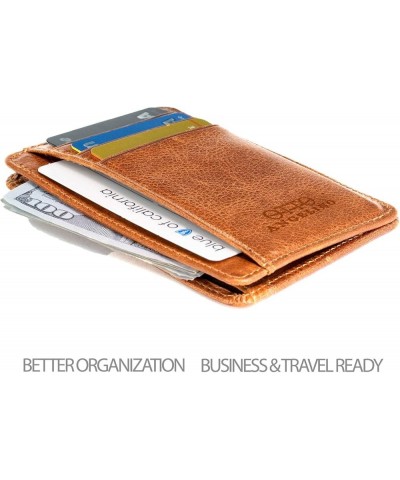 Genuine Leather Wallet Cardholder Bank Cards, Money, Driver's License - Unisex Brown $8.57 Wallets