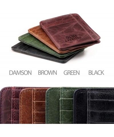 Genuine Leather Wallet Cardholder Bank Cards, Money, Driver's License - Unisex Brown $8.57 Wallets