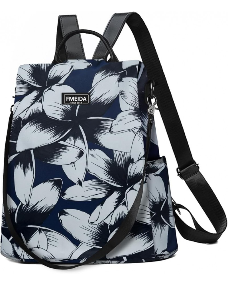 Backpack Purse for Women Anti Theft Travel Bag Convertible Fashion Backpack Casual Shoulder Bag Ink Flowers $13.43 Backpacks