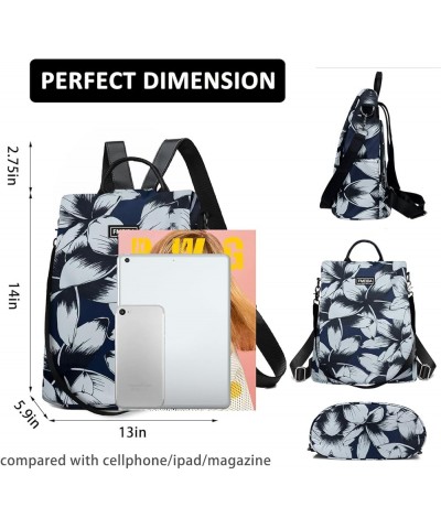 Backpack Purse for Women Anti Theft Travel Bag Convertible Fashion Backpack Casual Shoulder Bag Ink Flowers $13.43 Backpacks