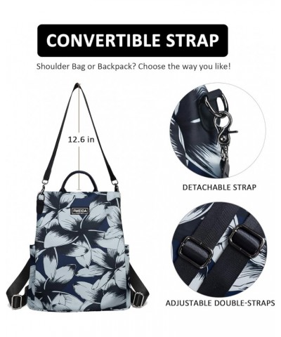 Backpack Purse for Women Anti Theft Travel Bag Convertible Fashion Backpack Casual Shoulder Bag Ink Flowers $13.43 Backpacks