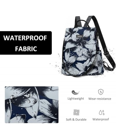 Backpack Purse for Women Anti Theft Travel Bag Convertible Fashion Backpack Casual Shoulder Bag Ink Flowers $13.43 Backpacks