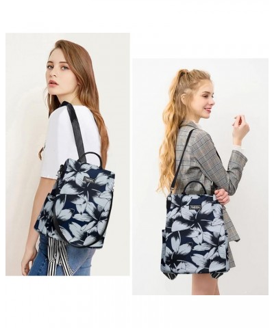 Backpack Purse for Women Anti Theft Travel Bag Convertible Fashion Backpack Casual Shoulder Bag Ink Flowers $13.43 Backpacks