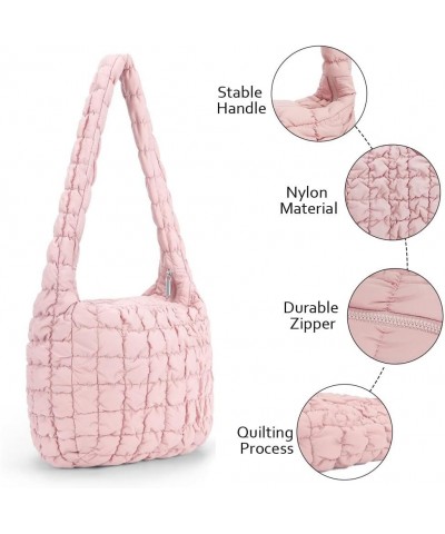 Quilted Tote Bag for Women Large Puffer Tote Quilted Bag Crossbody Padding Shoulder Bag Lightweight Puffer Bag Puffy Tote Bag...