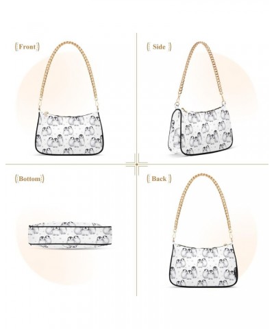 Cute Penguins Women Shoulder Bag Clutch Chain Purse Handbags with Zipper Pocket Tote Hobo Bag for Phone Summer $15.29 Totes