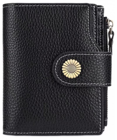 Women's Wallet Genuine Leather RFID Blocking Purse Large Capacity Trifold Ladies Wallet (Light Grey) Black Wrestling $41.14 T...