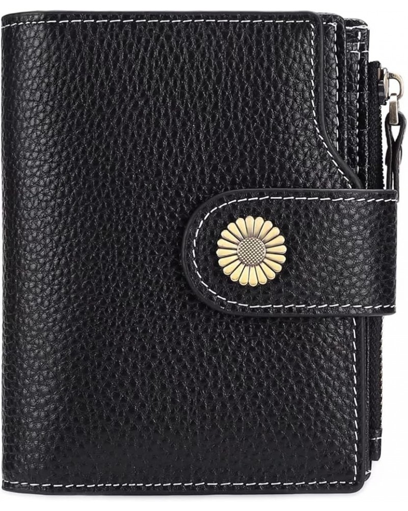 Women's Wallet Genuine Leather RFID Blocking Purse Large Capacity Trifold Ladies Wallet (Light Grey) Black Wrestling $41.14 T...