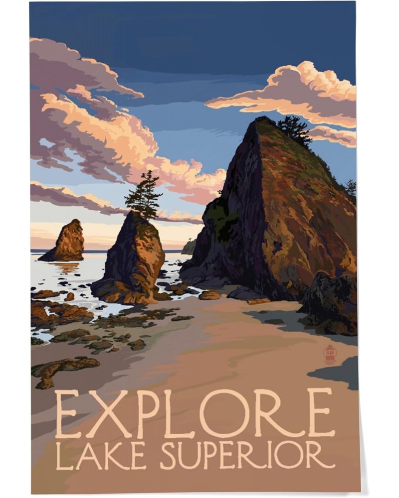 24x36 Inch Giclee Print, Explore Lake Superior, Rocky Shore $22.50 Totes