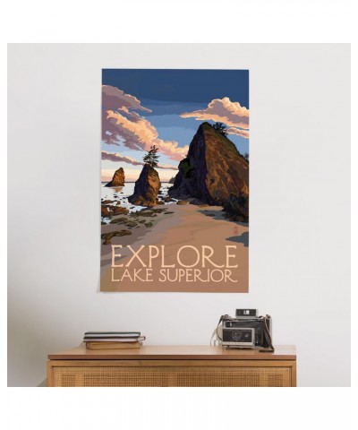 24x36 Inch Giclee Print, Explore Lake Superior, Rocky Shore $22.50 Totes