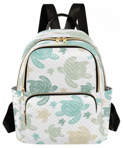 Sea Turtle Color Women Backpack Purse Ladies Fashion Shoulder Bag Daypack Travel Bag 7.5L Small $13.64 Backpacks