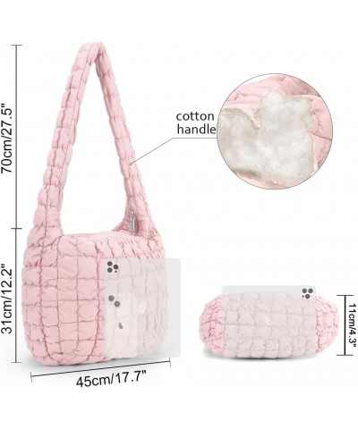 Quilted Tote Bag for Women Large Puffer Tote Quilted Bag Crossbody Padding Shoulder Bag Lightweight Puffer Bag Puffy Tote Bag...