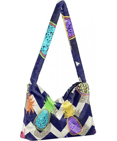 Fruit Women Boho Handbag Avocado Flower Pineapple Gold Gorgeous Cute Pineapple Underarm Bag Tote Bag Shoulder Bag Crossbody B...