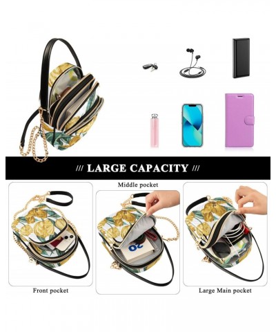 Cell Phone Purse Golden Tulip Green Leaves Crossbody Handbag Durable Shoulder Bag Sturdy Travel Pouch Compact Chic Bag for Wo...