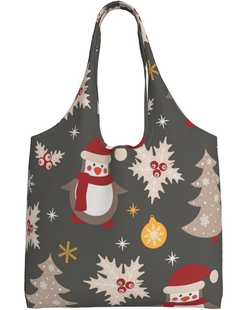 Merry Christmas Single Shoulder Commuter Canvas Tote Bags For Women And Men 9 Merry Christmas $9.23 Totes