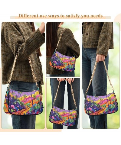 Easter Eggs Rabbit Meadow Cute Purses Women Hobo Party Purse Women Small Cute Handbags Cartoon Small Shoulder Bag Vibrant Won...