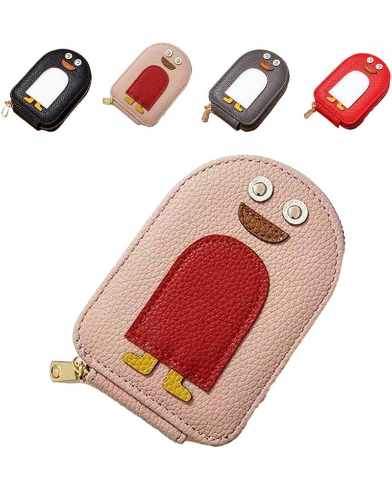 Cute Penguins Pu Credit Card Coin Wallet, Fashion Penguin Themed Leather Zipper Wallet, Women Girls Mini Cartoon Penguins Sma...