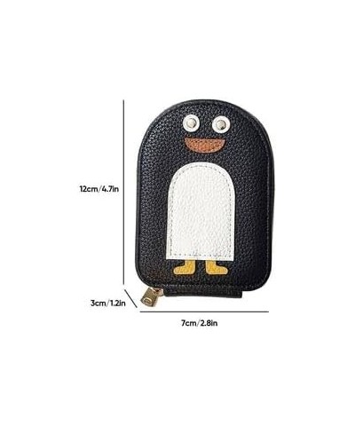 Cute Penguins Pu Credit Card Coin Wallet, Fashion Penguin Themed Leather Zipper Wallet, Women Girls Mini Cartoon Penguins Sma...