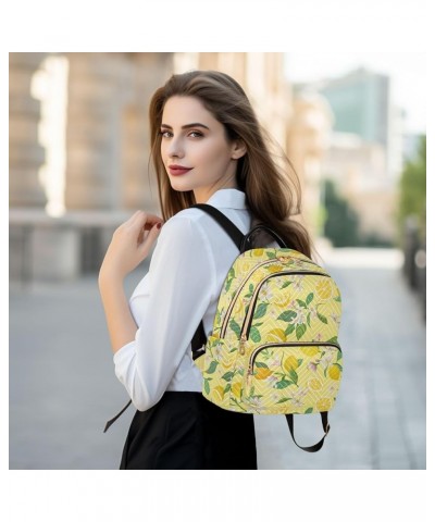 Lemon Leaves Backpack Purse for Women Fashion Travel Bag Ladies Shoulder Bags for Lady Women Holiday Gifts,M Small $17.50 Bac...