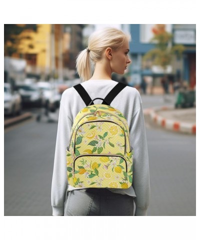 Lemon Leaves Backpack Purse for Women Fashion Travel Bag Ladies Shoulder Bags for Lady Women Holiday Gifts,M Small $17.50 Bac...