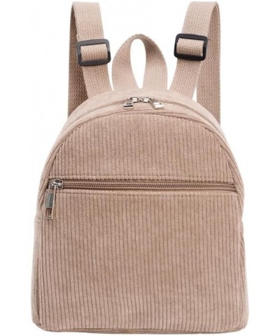 Mini Backpack Purse for Women Small Corduroy Aesthetic Backpack Small Backpack Purse Cute Mini Backpacks (Black) Khaki $22.50...