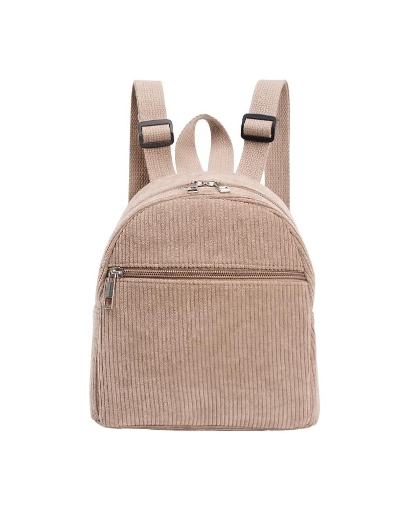 Mini Backpack Purse for Women Small Corduroy Aesthetic Backpack Small Backpack Purse Cute Mini Backpacks (Black) Khaki $22.50...