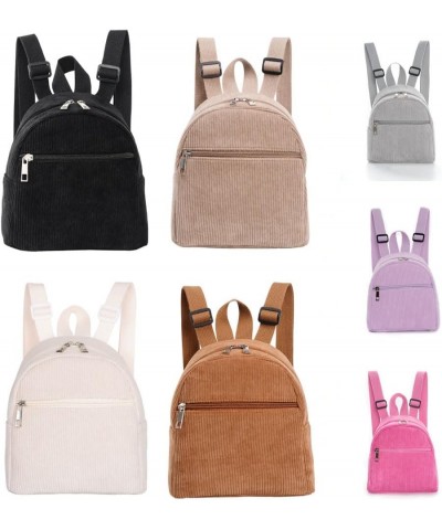 Mini Backpack Purse for Women Small Corduroy Aesthetic Backpack Small Backpack Purse Cute Mini Backpacks (Black) Khaki $22.50...