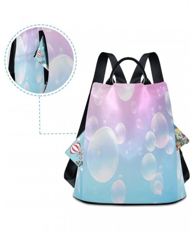 Water Bubbles Pink Womens Backpack Purse Travel Backpack Anti Theft Shoulder Bag Satchel Bags for Women Work Ladies Travel $1...