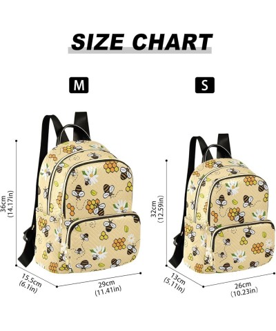 Travel Backpack Purse for Women Fashion Anti-theft Work Casual Cute Honey Bee Chamomiles Daypack Shoulder Bag Medium Size Sma...