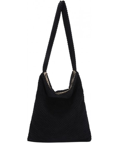 Fashion Women Handbags Simple Female Tote Bag Large Capacity Portable Soft Casual Solid Color for Weekend Vacation Black $7.0...