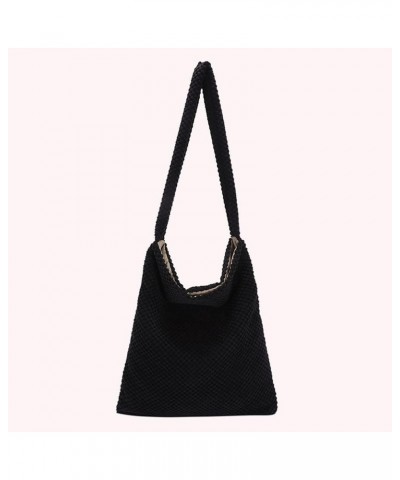 Fashion Women Handbags Simple Female Tote Bag Large Capacity Portable Soft Casual Solid Color for Weekend Vacation Black $7.0...