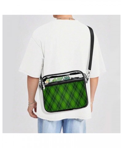 Men's Casual Shoulder Handbag Fashion Leather Bag Clear Crossbody Bag Color843 $12.50 Totes