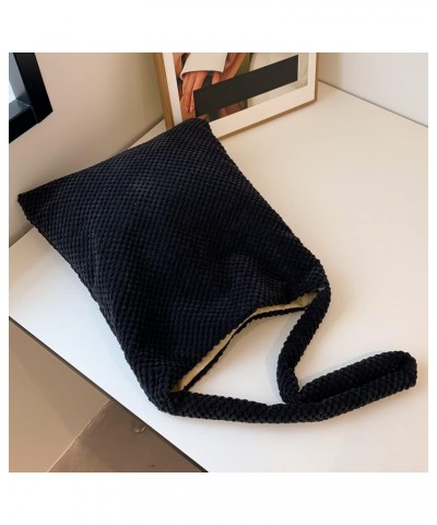 Fashion Women Handbags Simple Female Tote Bag Large Capacity Portable Soft Casual Solid Color for Weekend Vacation Black $7.0...