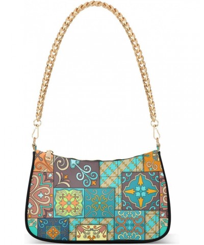 Talavera Tiles Shoulder Bag for Women Small Purse Mini Clutch Purse Mini Purse with Chain Strap for Sister $13.20 Shoulder Bags