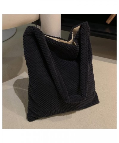 Fashion Women Handbags Simple Female Tote Bag Large Capacity Portable Soft Casual Solid Color for Weekend Vacation Black $7.0...