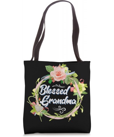 Blessed Grandma Tee With Floral, Grandma Decoration Tote Bag $11.18 Totes