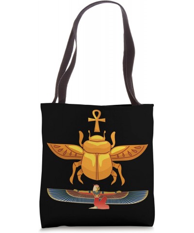 Ankh of Life Egypt Sacred Beetle Gold Pharaoh Pyramid Sphinx Tote Bag $10.56 Totes