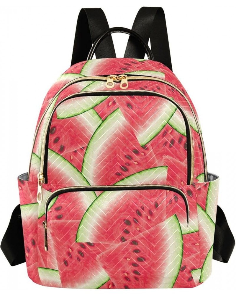 Summer Red Watermelon Women Backpack Purse Shoulder Bag Color Medium $18.80 Backpacks