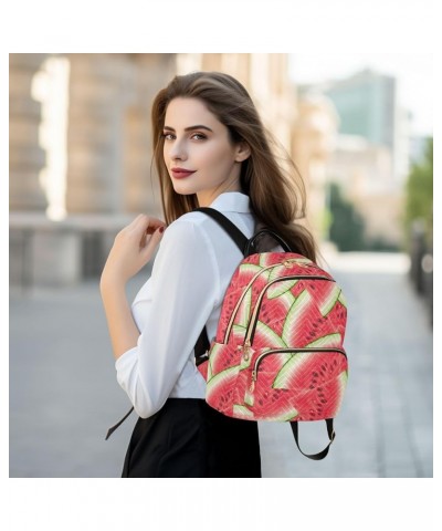 Summer Red Watermelon Women Backpack Purse Shoulder Bag Color Medium $18.80 Backpacks