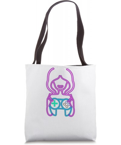 Vaprowave Video Gaming Controller Girl Gamer Tote Bag $15.05 Totes