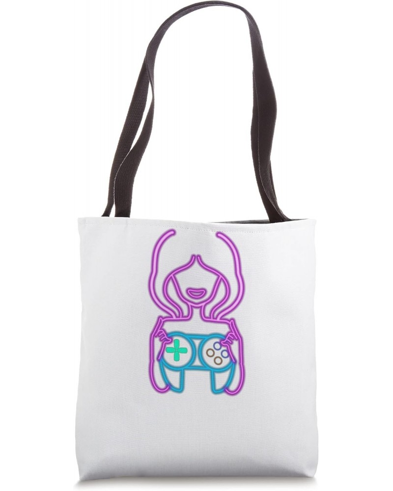 Vaprowave Video Gaming Controller Girl Gamer Tote Bag $15.05 Totes